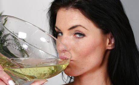 Adorable brunette babe Eileen in skirt in hot fetish gallery 